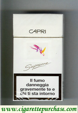Capri Supreme slim 100s cigarette hard box